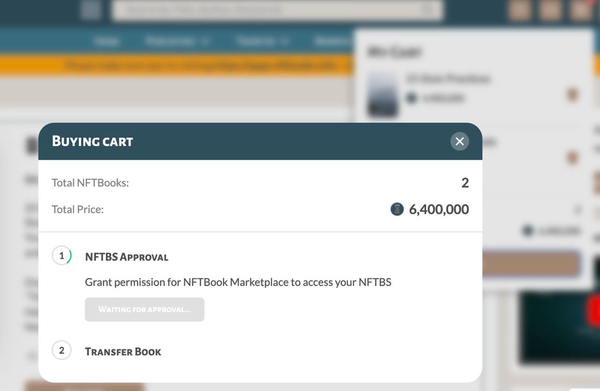 Good day #NFTBOOKS family,

We've just updated our platform with the 'Add to Cart' feature. With this new feature, it will be easier for you to purchase multiple books you love at once.

#Booklovers #BookSwarmArmy #Readingcommunity #WritingCommunity #bookrecommendations…