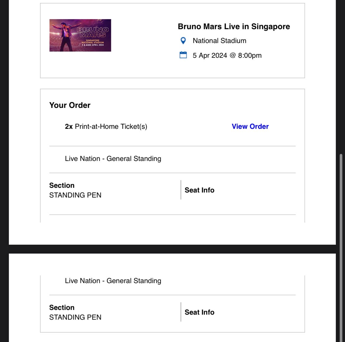 fikriarifw's tweet photo. @kimseokyoonkook @WarnerMusicID @BrunoMars WTS Tiket Bruno Mars Singapore (General Standing) 5 April. Temenku gajadi berangkat. Harga normal 2jt aja. Berangkat bareng juga sabi. Yang mau bisa reply tweet ini ya! https://t.co/f0PDCaFxGh