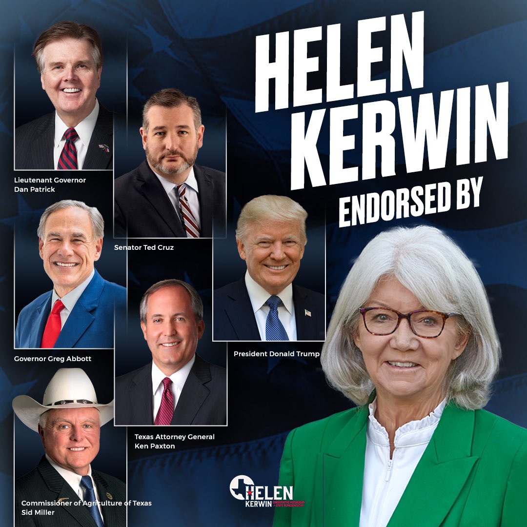 President Trump & the leaders of Texas endorsed me because they know I will NEVER vote with the radical Left and because I am the MOST conservative candidate running in House District 58. Endorsed by: ✅ @realDonaldTrump ✅ @tedcruz ✅ @KenPaxtonTX ✅ @GregAbbott_TX ✅…