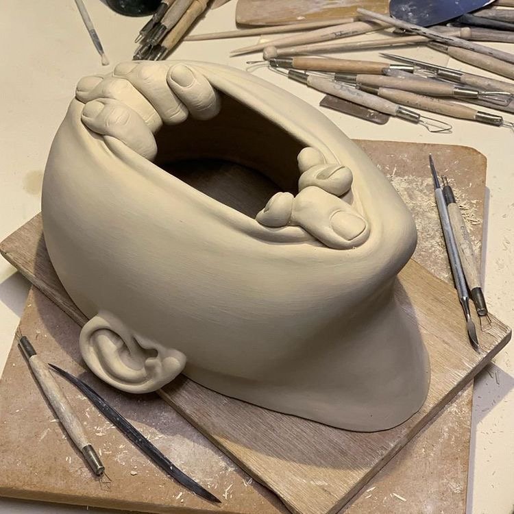 galactamelanft's tweet photo. ceramic art by johnson tsang https://t.co/QSTS8MiMRO