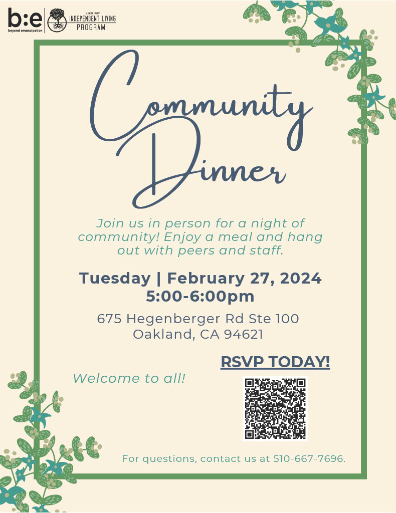 We're always looking for a reason to gather! Break bread with us next Tuesday evening at B:E's community dinner. We'd love to see you there! #be4youth #college #oakland #communitymatters