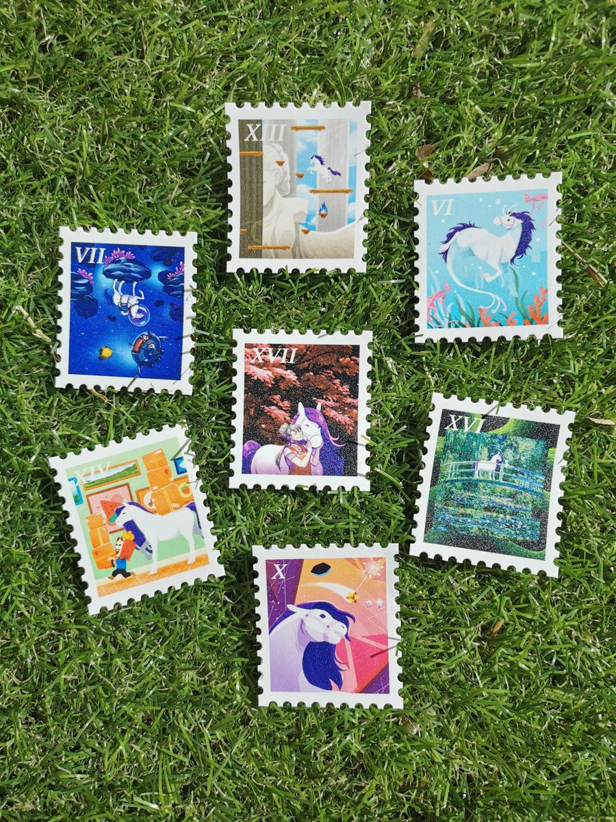 Our stamps are here! We made these to celebrate our team's hard work on past projects! We look forward to working with more cool people and their games 🥰

Shout out to <a href="/smgstudio/">SMG Studio | LEGO® Party! is out!</a> , <a href="/patnaoumgames/">Pat Naoum Games</a> and @cactusjamgames for working with us 💛