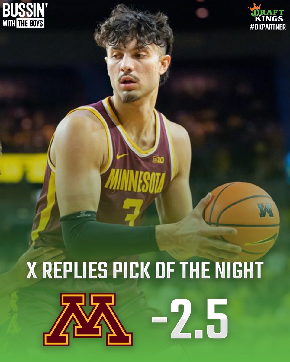 _willcompton's tweet photo. I will be taking Minnesota -2.5 as my “X Replies Pick of the Night”

#XRPOTN 

#DKpartner https://t.co/YwXHBICGe7
