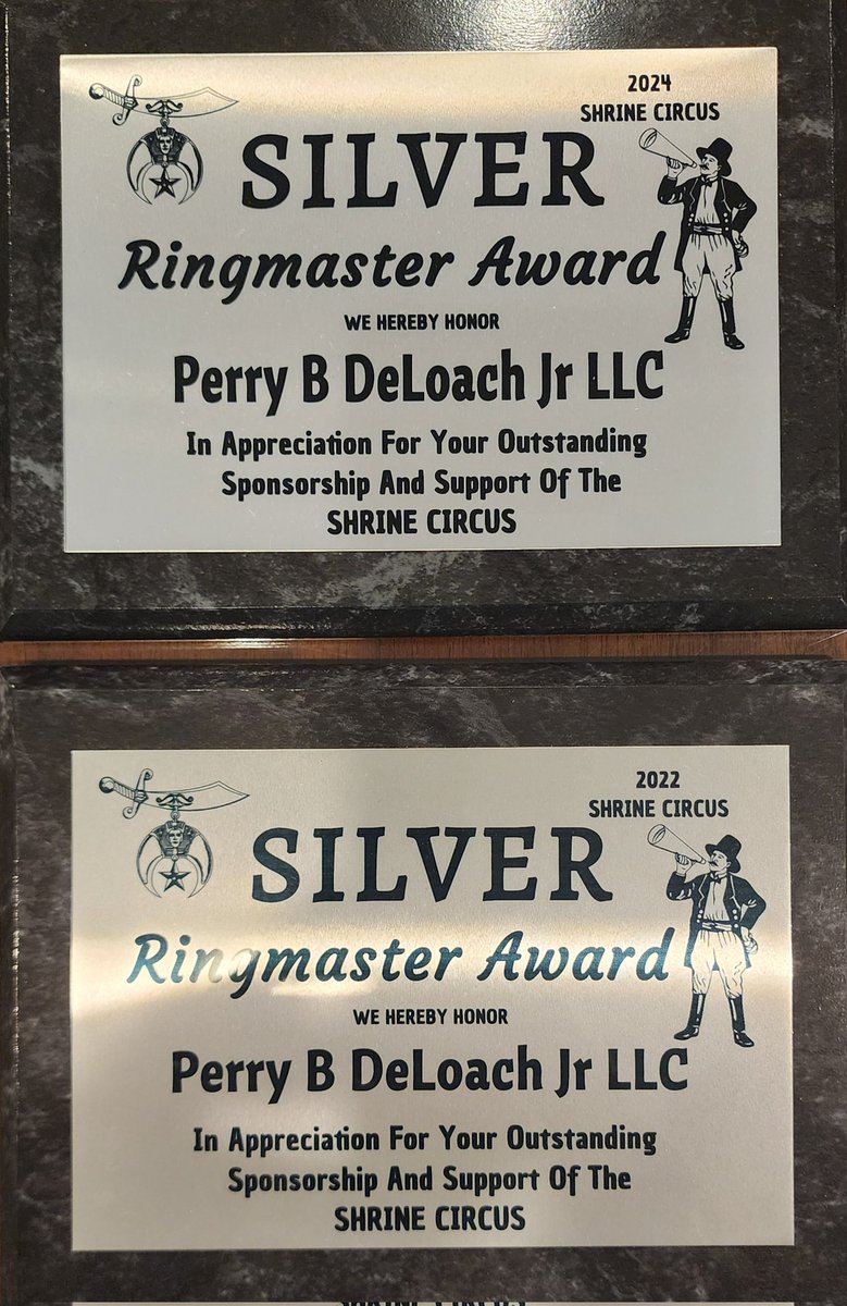 PerryDeLoachLaw's tweet photo. Happy to be named as a Silver Ringmaster for the Hejaz Shrine Circus for the second time. The Shrine Circus is a great way to support the Shriners who do so much for children in need. https://t.co/MgtuSOD0qo
