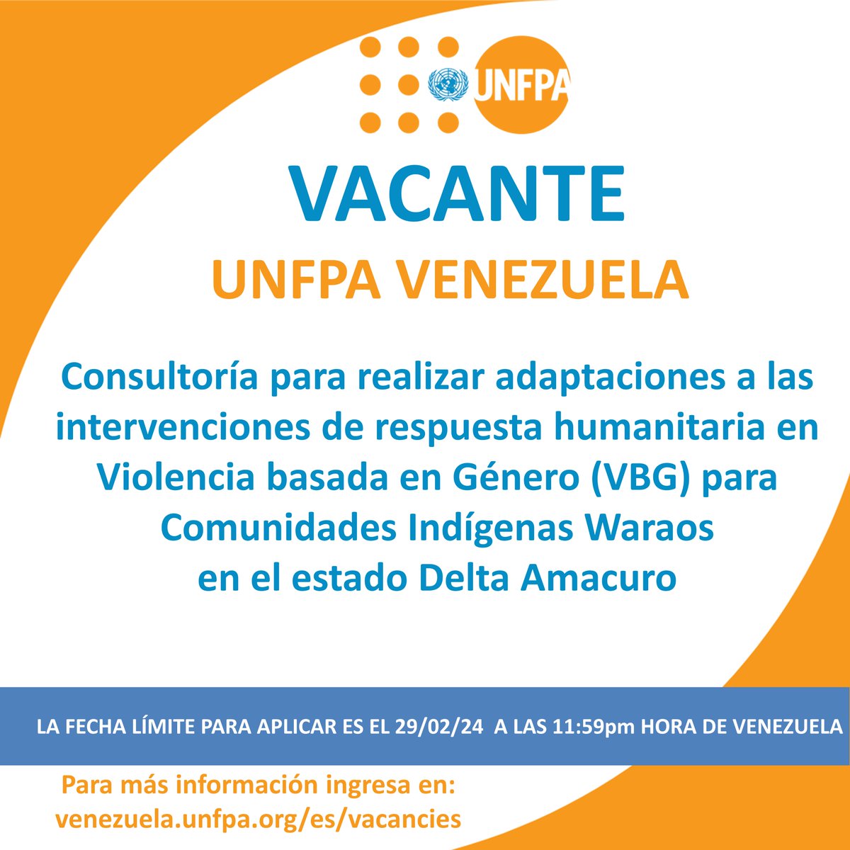 #VACANTES Estamos en búsqueda de las siguientes consultorías 👇¿Cómo aplicar? Ingresa en nuestra web:  unf.pa/3T5arDd 
Lee atentamente los términos de referencia de la posición que te interesa y los pasos que debes seguir para postularte. Puedes aplicar hasta el 29/02/24