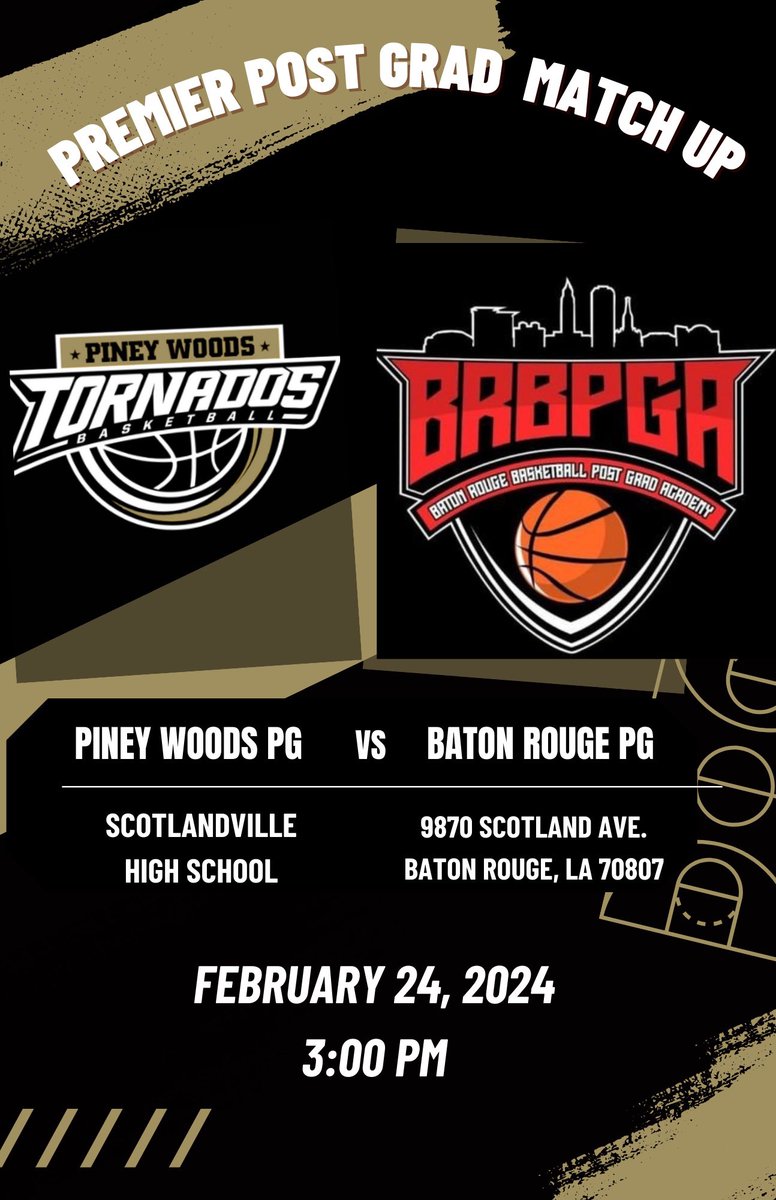🚨 If you in the Baton Rouge Area on this Saturday you Do Not want to miss this game ‼️🔥🔥🔥 <a href="/YusefFitzPWS/">Yusef Fitzgerald</a> <a href="/PWSPGbasketball/">PWS Post Graduate Basketball</a>