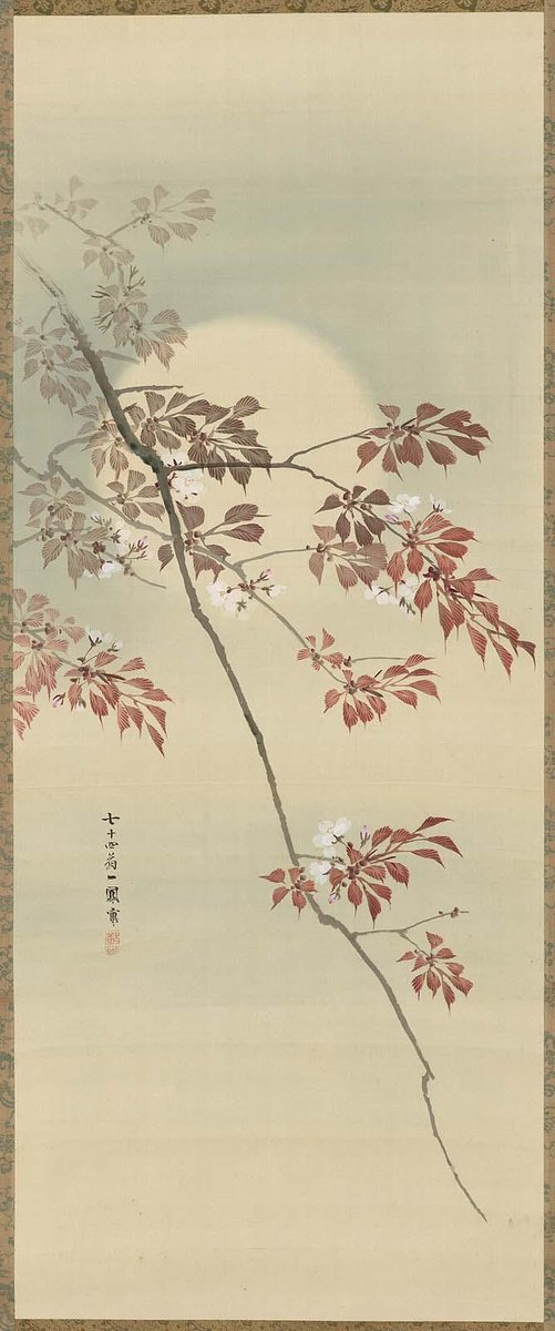 Cherry Blossoms and Moonlight, by Mori Ippô, 1871

#morischool