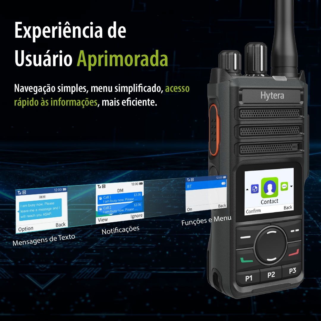 HyteraBrasil's tweet photo. Descubra o padrão avançado de excelência em comunicação profissional com a Série HP5.
Com baterias de alta capacidade e desempenho para uma comunicação sem interrupções, a Série HP5 assegura que você e sua equipe estejam sempre conectados quando mais precisam. https://t.co/6ejmGxNjUm
