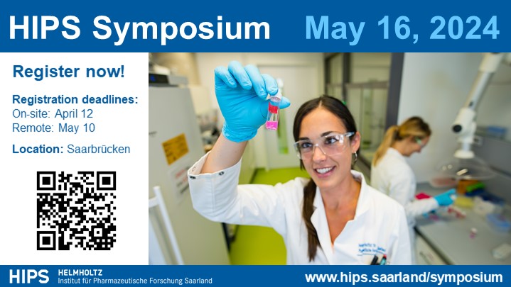 If you are in the 'Grand Region' or close to Saarbrücken (or want to tune in virtually) and after an interesting symposium on pharmaceutical sciences devoted to infection research, look no further! hips.saarland/symposium/ Curious to see how #PFAS & #PMT meet #drugdiscovery ...!