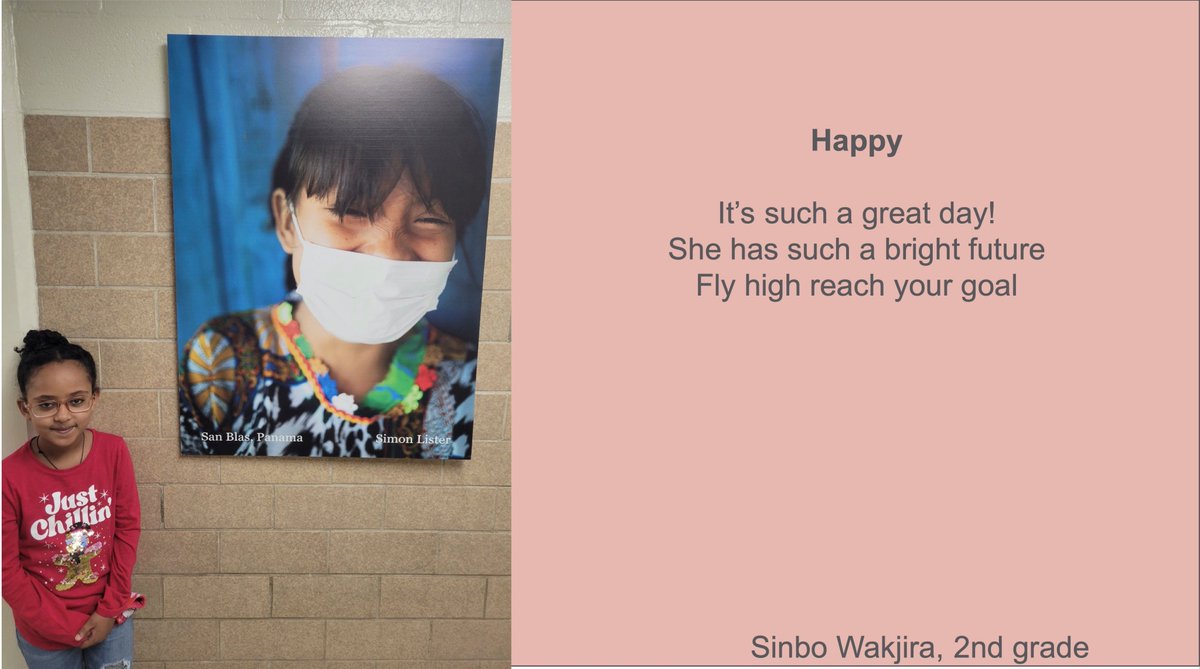 Ms. Turner's 2nd grade class at McClendon Elementary, Decatur, GA, shared their haiku for the "Faces of Innocence".  Photos contributed by Simon Lister and David Lazar <a href="/davidlazarphoto/">David Lazar</a>