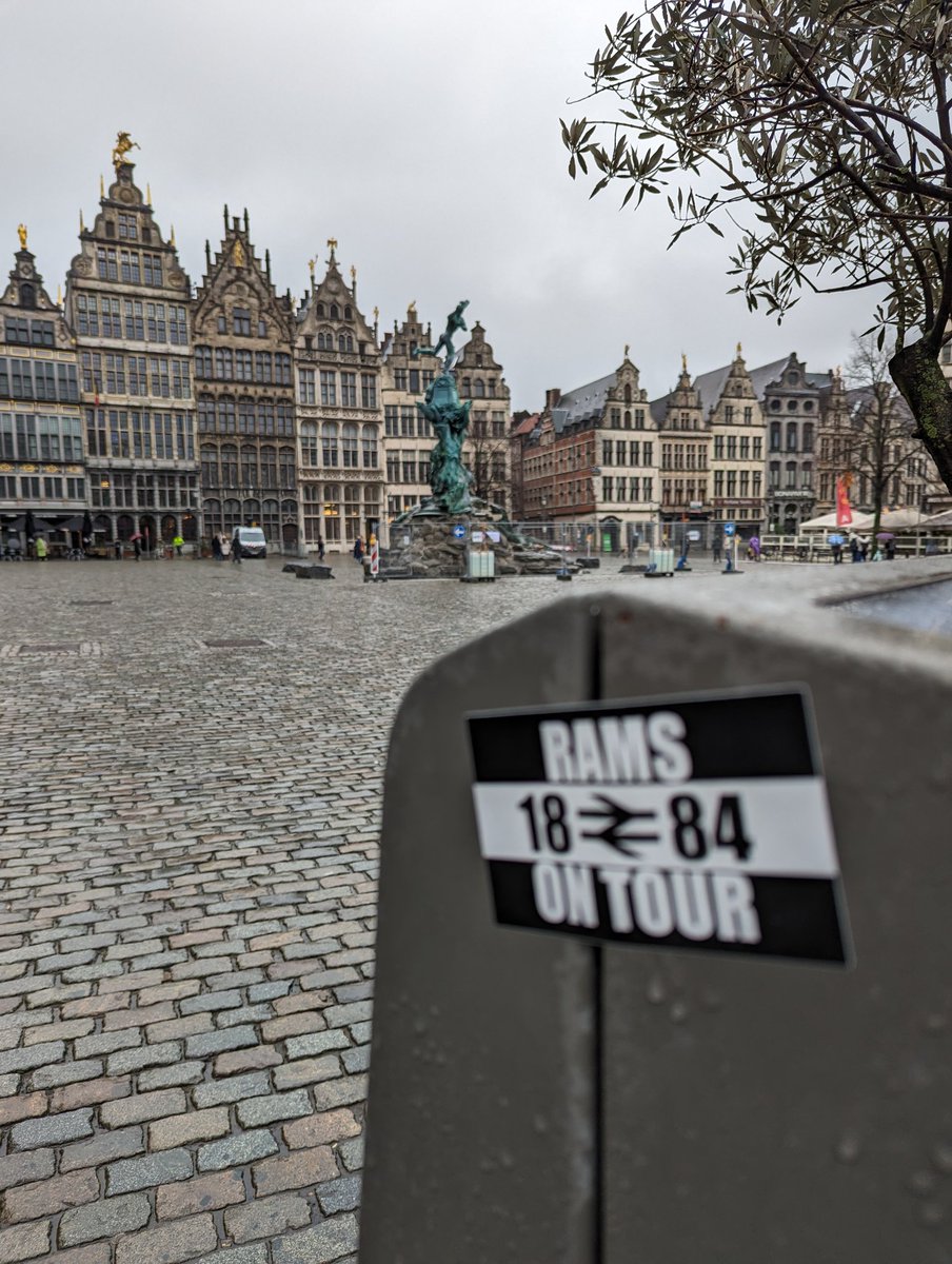 Matthewpotter97's tweet photo. Another day and more @DCFCstickers placed around Belgium on tour in Antwerp then Mendez-Laing in Gent and the final one in Oudenarde #dcfc #derbycounty #ramsontour ๐๐ค๐ค๐ค https://t.co/7921kaNZ59