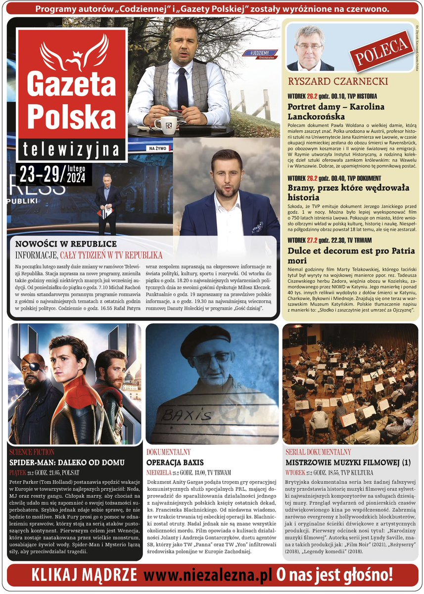 GPCodziennie's tweet photo. 📚 Chcesz być dobrze poinformowany?
💡 Przeczytaj dziennik #GazetaPolskaCodziennie
🗞️ Odkryj różnorodne tematy, pogłębiaj wiedzę i poszerzaj horyzonty! Nie przegap żadnej ważnej informacji. 📍 Czytaj online na » https://t.co/1HYRtWiDJA
PRENUMERUJ » https://t.co/5oUNtNfQBb https://t.co/f3hZmhvZMO