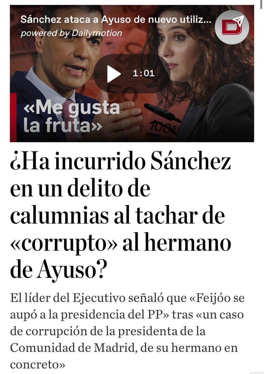FroilLannister's tweet image. ¿Qué tal si animamos todos a @IdiazAyuso para que denuncie a Sánchez por calumnias? ¿Y si compartís todos los que podáis este tuit para que le llegue y se anime a denunciar? A ver cuánta gente quiere que Sánchez acabe en juicio por difamarla a ella y a su hermano.