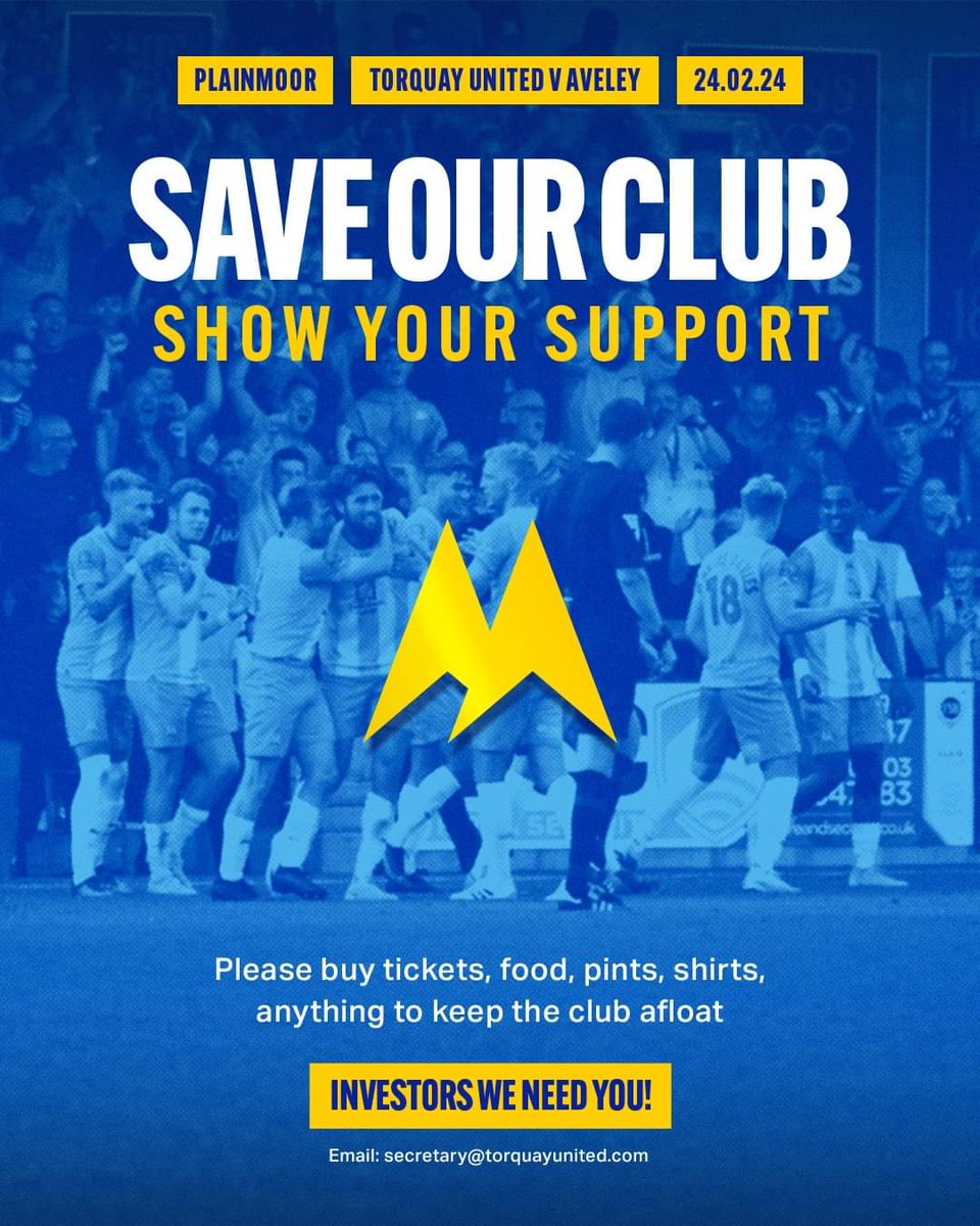 Please support us, and take just one second just to give this a very appreciated RETWEET!  💛Thank You💛

#tufc #coyy #YellowArmy #TorquayUnited