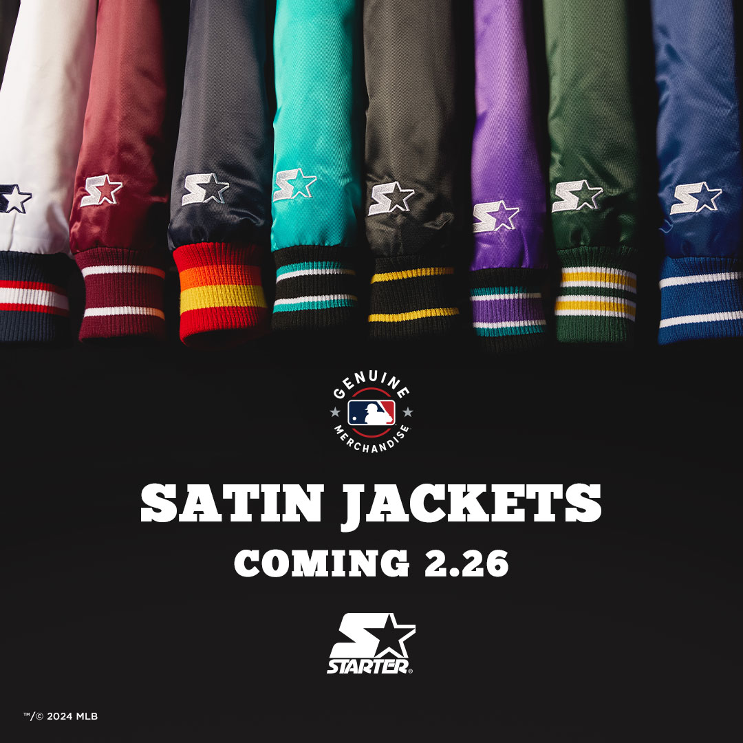HOMAGE's tweet image. ...look for the STAR. ⭐ 

Exclusive @MLB x @Starter throwback jackets for all 30 teams drop 2.26.