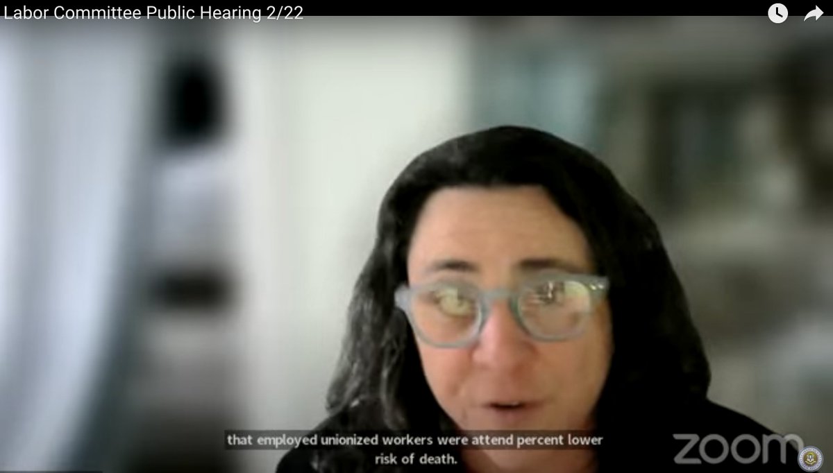 Drawing lessons from #pandemic in support of expanded #SickLeave protections @CSUAAUP council member @BarmonChristina tells lawmakers 'time to do more than bang pots & pans, put up signs' for workers. #PaidLeave @AFTUnion @AFTHigherEd @AFT_PE @AAUP @AFLCIO @ConnAFLCIO @CTForAll