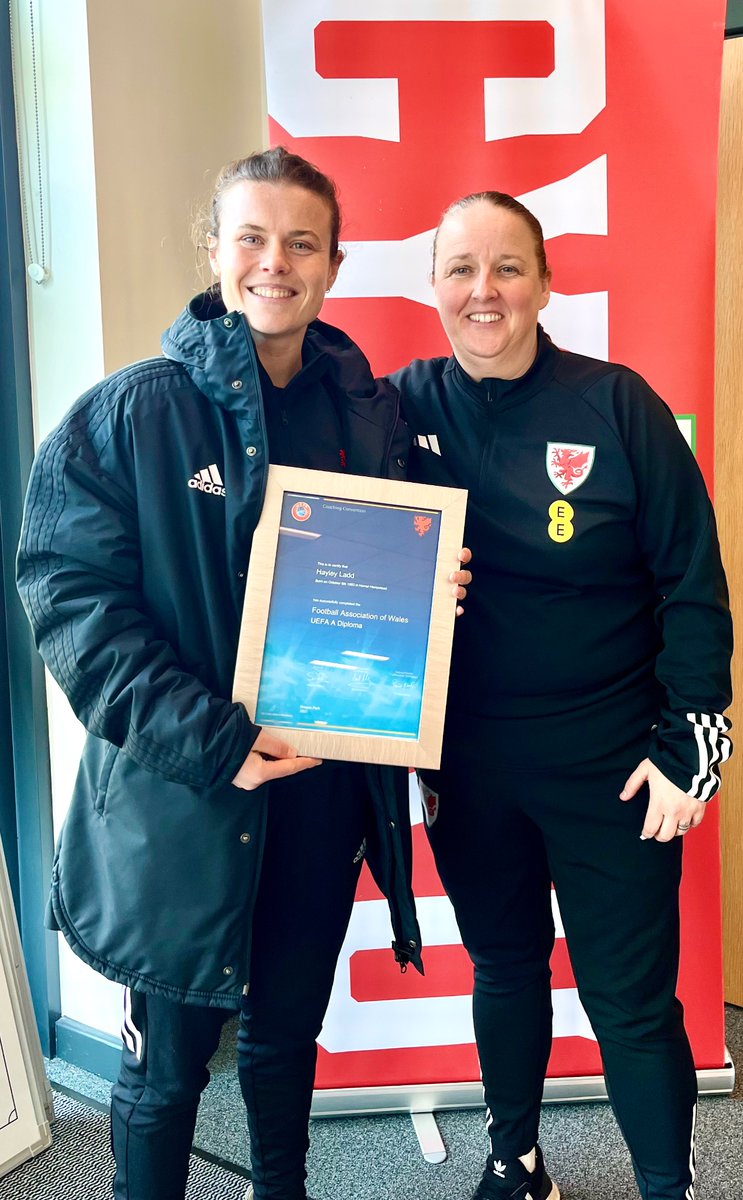 Thrilled to announce that I have officially completed my <a href="/UEFA/">UEFA</a> A Licence Coaching qualification! Thank you <a href="/FAWales/">FA WALES</a> and my tutor, <a href="/nicanderson27/">Nicola Anderson</a>, for your amazing support 🙌🏻🐉