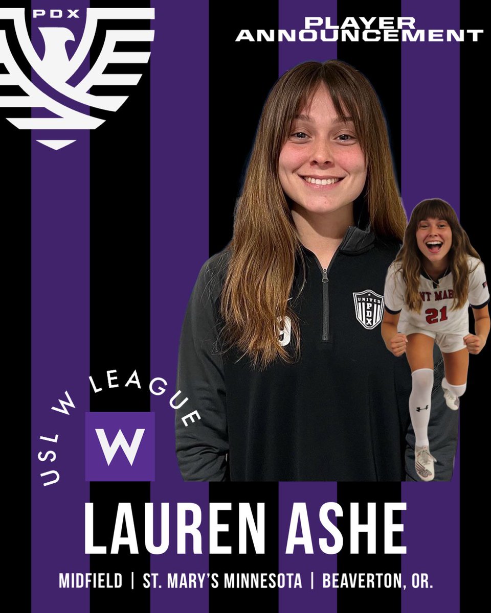 United_PDX's tweet photo. 🚨W League Player Announcement🚨 

Lauren Ashe committed to return this summer for Year 2 of @USLWLeague 

Lauren Ashe: United PDX (03) Alumni &amp; @WSoccerSMUMN https://t.co/kb5HEejQQ4

#WeAreUnited #UnitedIsTheFuture #PlayUnited #PortlandsClub #Path2Pro #ForTheW https://t.co/wcrTrOJFPo