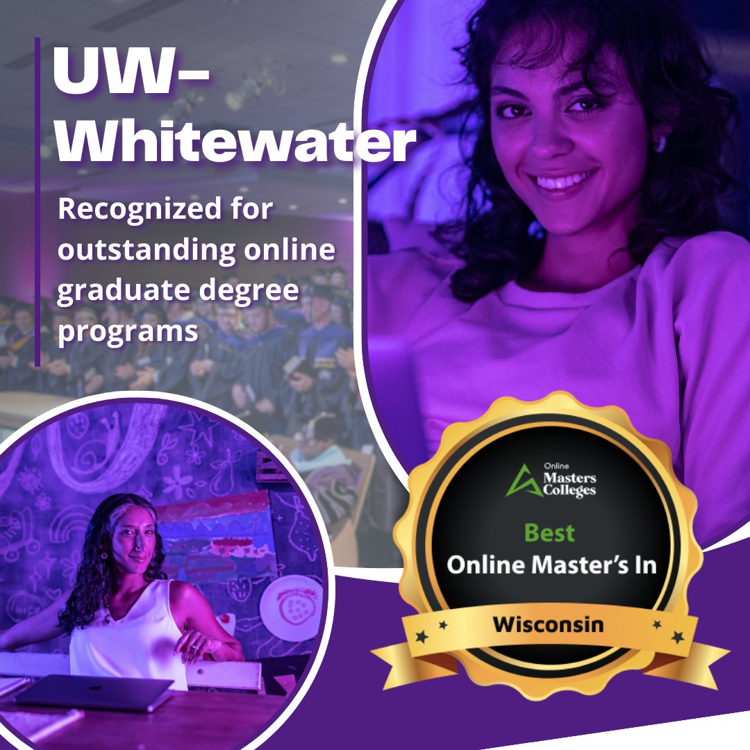 UWWCoBE's tweet image. We are honored to be recognized as the &apos;Best Online Master’s in Wisconsin&apos; by Online Masters Colleges! Thanks to our dedicated faculty and staff for making this achievement possible!

#UWW #OnlineMasters #HigherEducation #AwardWinning