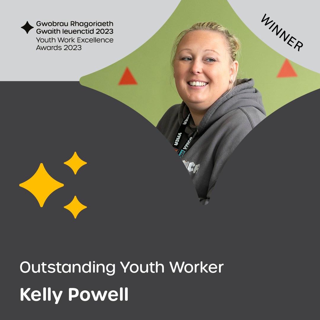 Congratulations Kelly Powell on your award for outstanding youth worker and all of your hard work at YMCA Swansea!