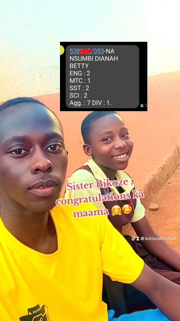 Copied and Pasted from @Waswa799790 ''My sister Dianah got 7 aggregates in her PLE but unfortunately she can't go back to sch becoz our Father died on 3rd February 2024 (Diabetes&pressure) 😭rip,I w'ld have helped but i am avacasit/Jobless'' @ntvuganda @nbstv @mtnug