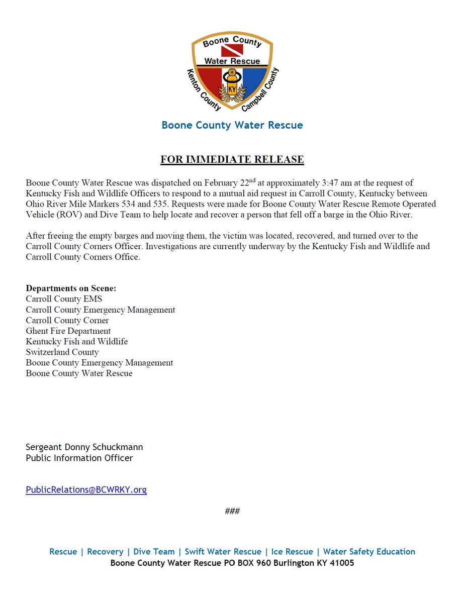 Carroll County KY Detail Release