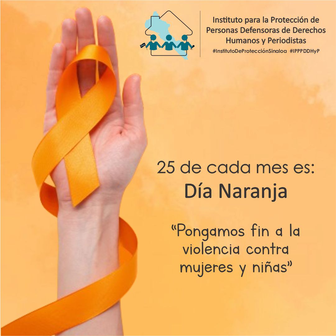 InstitutodePro's tweet photo. El #InstitutoDeProtecciónSinaloa se suma a esta campaña de @ONUMujeres ¡Pongamos fin a la violencia hacia las #Mujeres y #Niñas!  #Únete #PintemosElMundoDeNaranja

#PeriodismoSeguro⚠️  
#LibertadDeExpresion🎤🎙️🗞️ 
#DerechoADefenderDerechos📢🏳️ https://t.co/kZz5O4OlHY