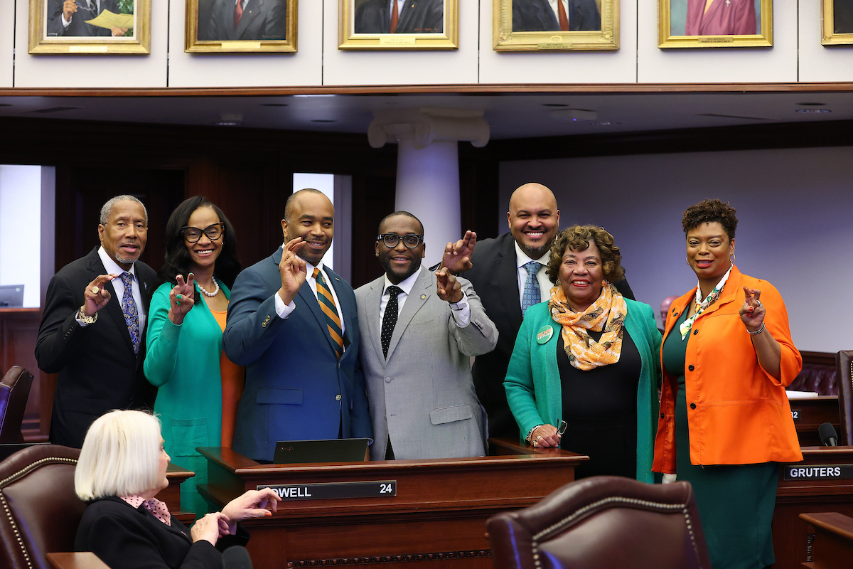 Florida Senate (@flsenate) on Twitter photo We missed this one yesterday, but here is another great photo from <a href="/FAMU_1887/">Florida A&M University</a> Day at the Capitol! 🐍🧡 We missed this one yesterday, but here is another great photo from <a href="/FAMU_1887/">Florida A&M University</a> Day at the Capitol! 🐍🧡