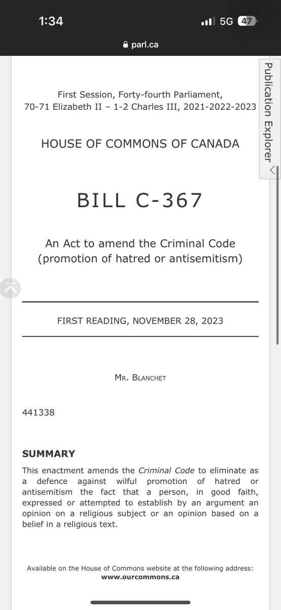 🇨🇦 Christian persecution is about to be introduced in Canada: If passed, Bill C-367 could land Christians in jail for quoting the Bible or expressing a faith based opinion if the Canadian government deems it “promotion of hatred or antisemitism”. This is an absolute disgrace.
