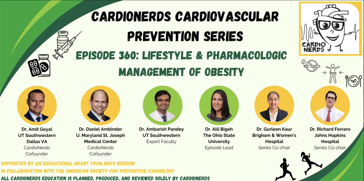 Shivani Reddy (@shivanireddy_1) on Twitter photo 🎉The latest <a href="/CardioNerds/">CardioNerds</a> CV Prevention episode is now live!
🎙️Tune into Ep. #360 to learn about lifestyle recommendations and pharmacologic management of obesity! 🏋️♂️💊
🌟-ing Drs. <a href="/ambarish4786/">ambarish</a>, <a href="/AlliBigeh/">Alli Bigeh, DO, FACC</a>, <a href="/Gurleen_Kaur96/">Gurleen Kaur, MD</a> & <a href="/RichardAFerraro/">Richard Ferraro</a>!
🔗rb.gy/a2sa59 🎉The latest <a href="/CardioNerds/">CardioNerds</a> CV Prevention episode is now live!
🎙️Tune into Ep. #360 to learn about lifestyle recommendations and pharmacologic management of obesity! 🏋️♂️💊
🌟-ing Drs. <a href="/ambarish4786/">ambarish</a>, <a href="/AlliBigeh/">Alli Bigeh, DO, FACC</a>, <a href="/Gurleen_Kaur96/">Gurleen Kaur, MD</a> & <a href="/RichardAFerraro/">Richard Ferraro</a>!
🔗rb.gy/a2sa59