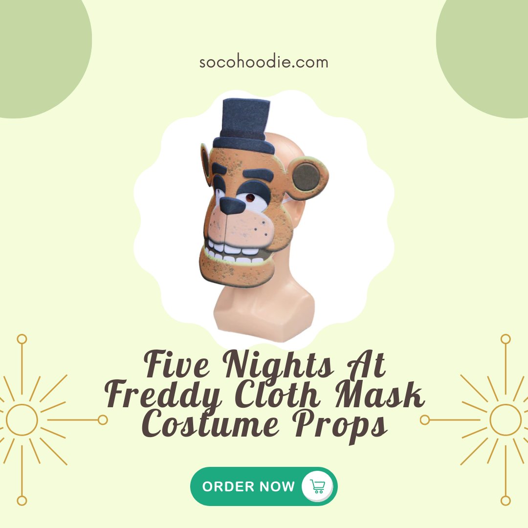 shopsocohoodie's tweet image. Get ready to make a statement with our Five Nights at Freddy Cloth Mask Costume Props! 🐻🎭 Perfect for cosplay events, Halloween parties, or simply adding a touch of fun to your wardrobe.
Shop Now: socohoodie.com/products/five-…
#socohoodie #fivenightsatfreddy #clothmask