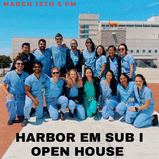 Mark your calendars EM applicants! Join us for our Harbor UCLA emergency medicine Sub I open house! Registration link will be coming soon. Look forward to meeting you there!

#WhyHarborEM #VSLO #ASafeHarbor #emergencymedicine #match2025
