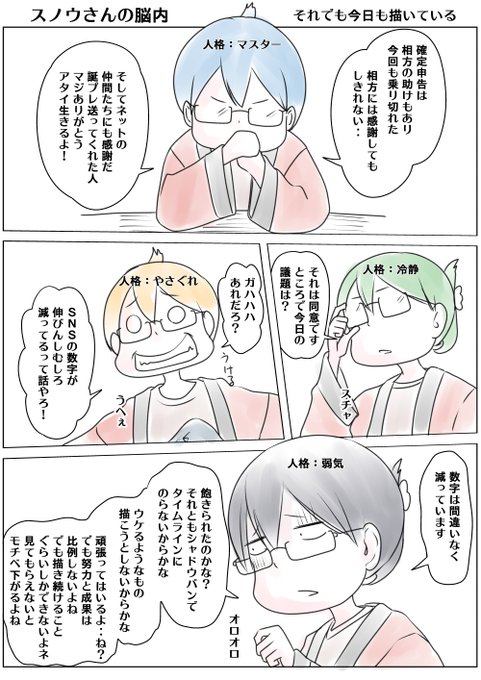 スノウさんの脳内
アタイもクリエーターの端くれ
たくさんの人に作品を見てもらいたい欲はある
好きなものを書きたいでもそれはウケない
ズレてるのは理解しているが
そこが作品の妥協できないところでもある‥
妥協しない結果数字が伸びるないのは確認した
ならどう動くべきかわかるよね と自問自答 