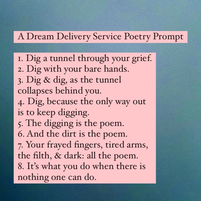 A Dream Delivery Service Poetry Prompt