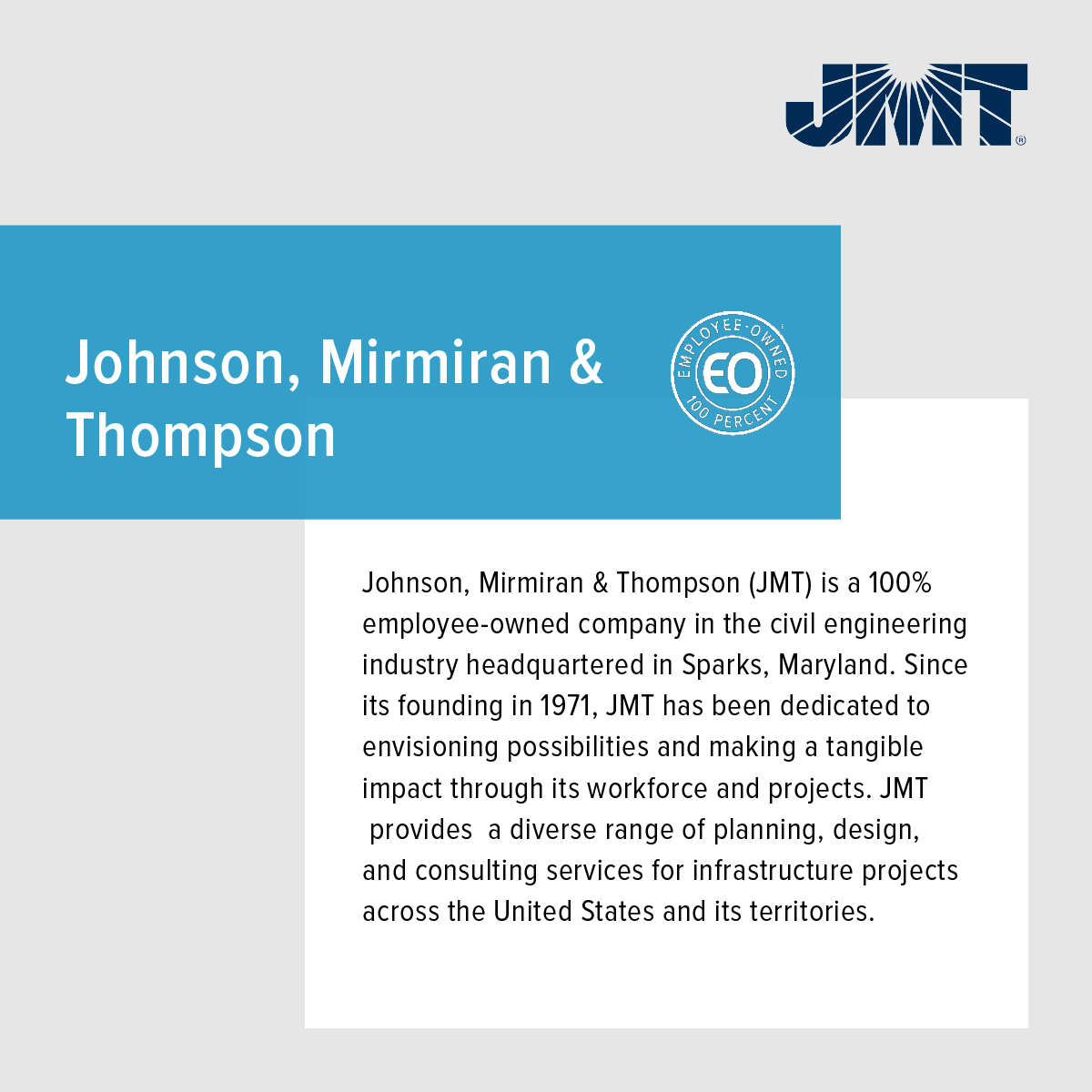 certified_eo's tweet photo. Certified!
We are excited to welcome Johnson, Mirmiran & Thompson to our EO Community!
#employeeownership #EOcommunity #newmember https://t.co/4gXRFhL5Xp
