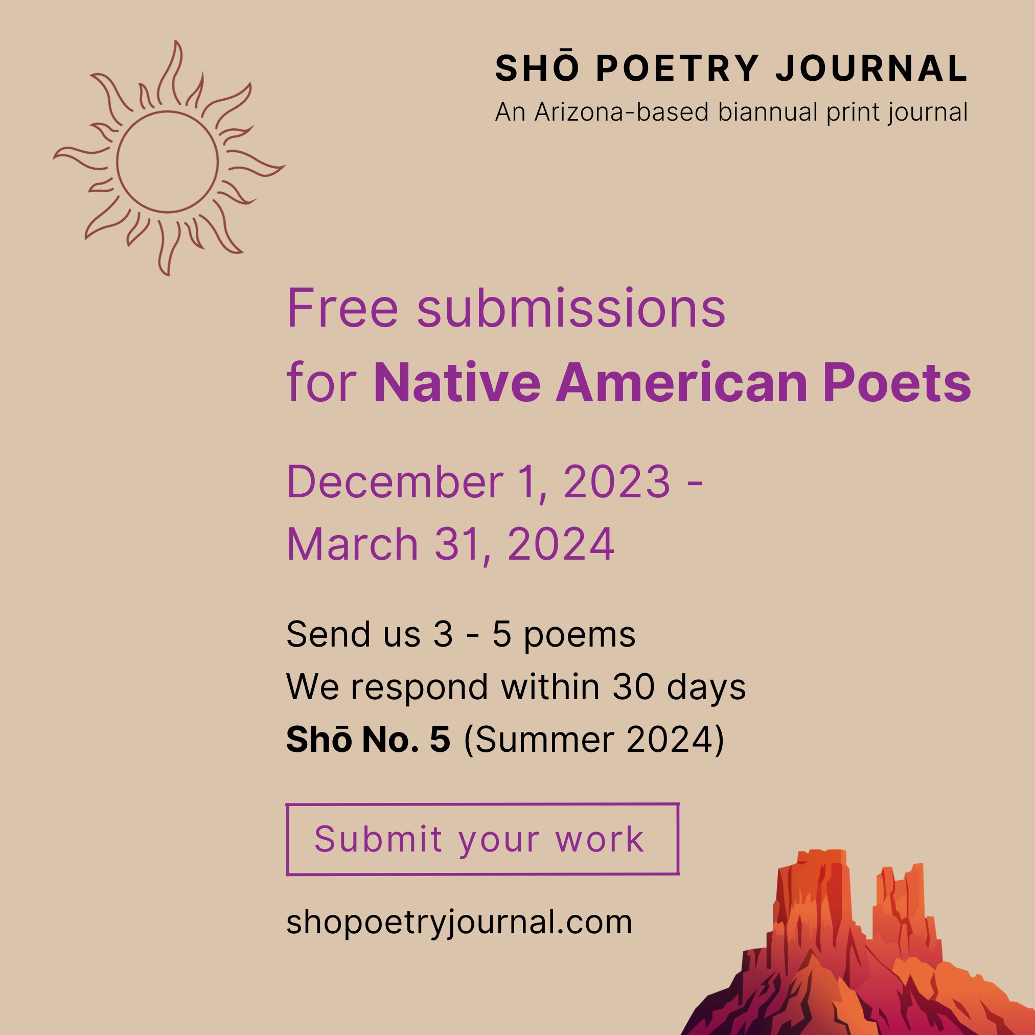 Shō Poetry Journal on X: “We’d love to see more work from Native
