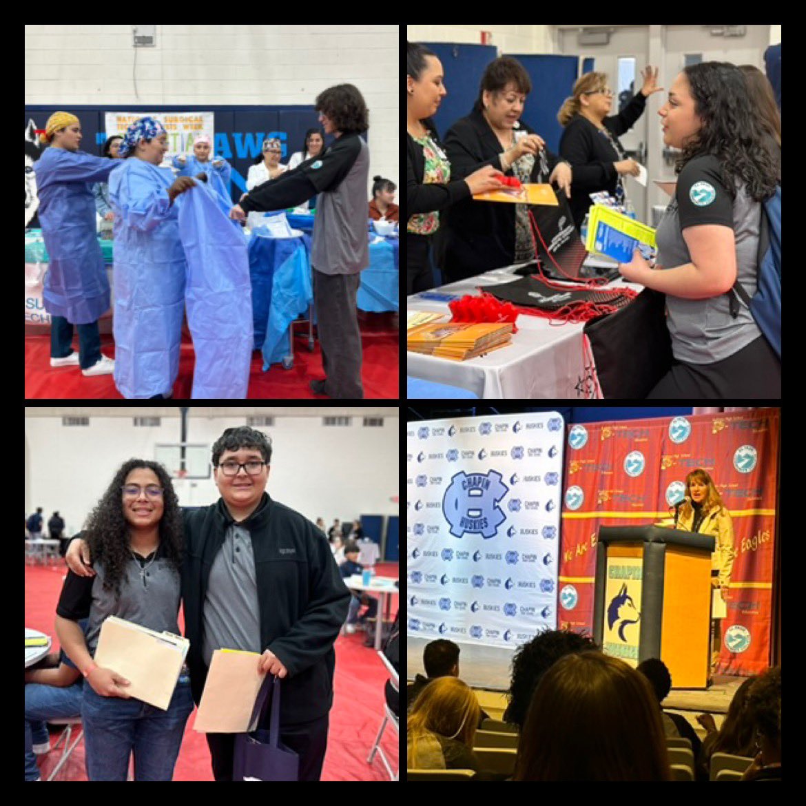 Andress, Chapin & Irvin: Northeast P-Tech Schools are IN THE ZONE! Our students are feeling confident and ready after their mock job interviews. 
Big thanks to all community partners for their valuable time and feedback during our College & Career Fair. #CareerPrep #PTech #Eagles