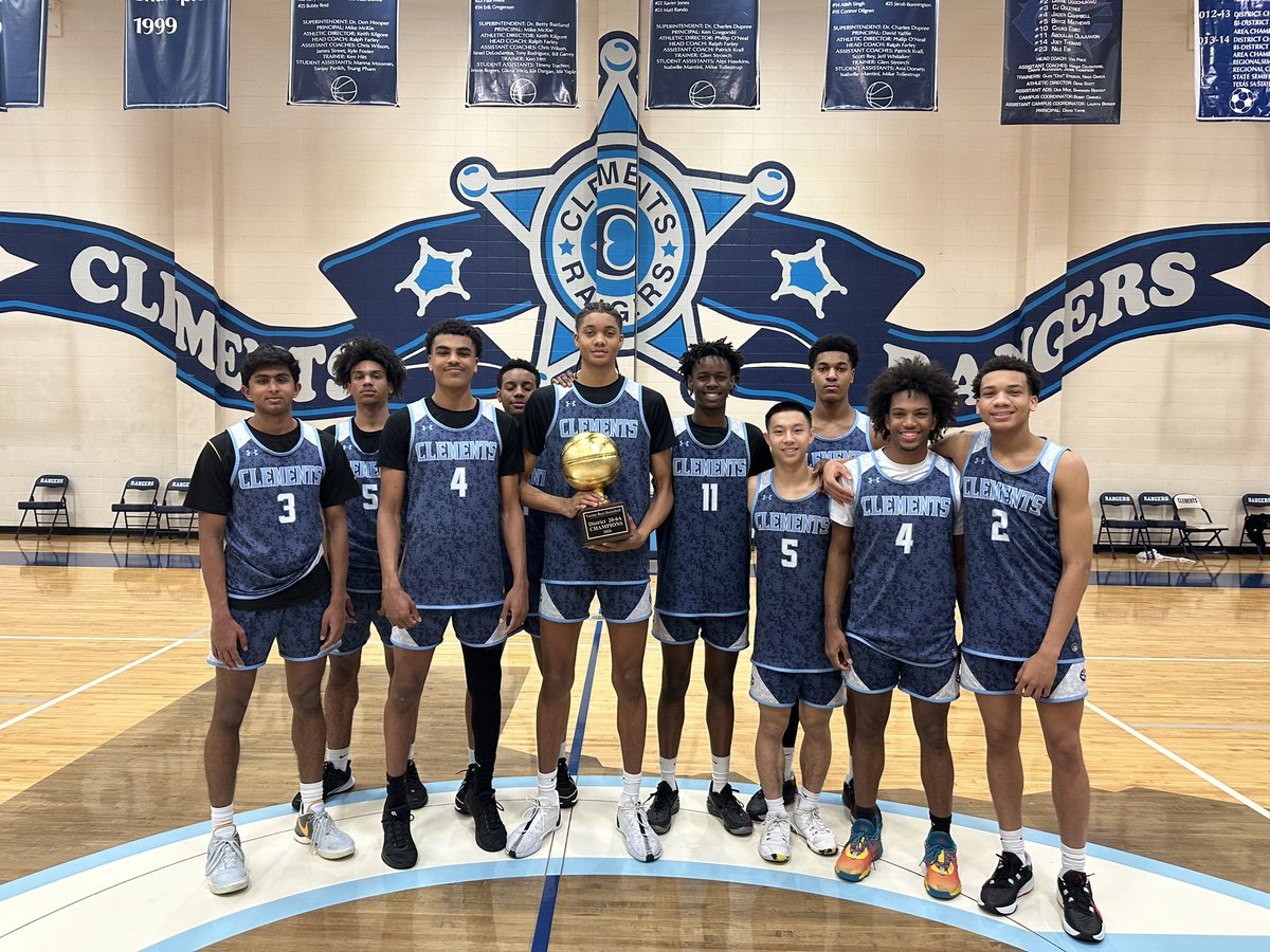 Congrats to The Clements Rangers as the District 20-6A Boys Basketball Champions.
