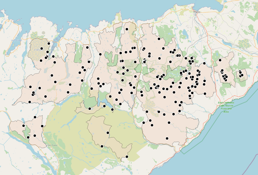 I've been spending a lot of time exploring human habitation of the Flow Country World Heritage Site this winter. There's 185 shieling sites (mapped) across the area and I've used historical records to find a total of 586 shieling huts. This is only recorded shieling huts.