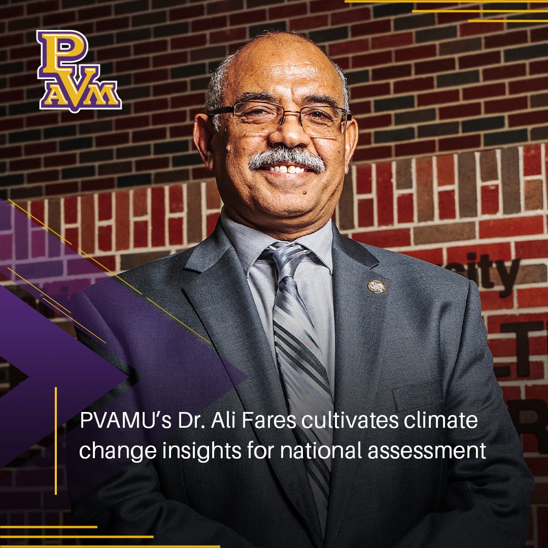 PVAMU's tweet photo. 🌍📢 Exciting news! 📢🌍 The White House dropped the Fifth U.S. National Climate Assessment (NCA5) - a groundbreaking exposé on climate change! 🌡️📚 Dr. Ali Fares, an expert from Prairie View A&amp;M University, played a vital role as an author for the Southern Great Plains chapter! https://t.co/rwrtEN6S3a