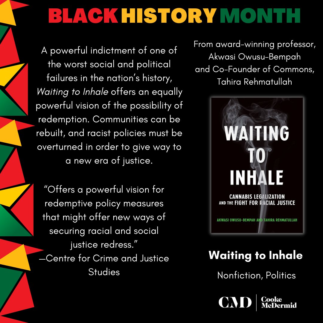 In honour of Black History Month, we’re highlighting WAITING TO INHALE by award-winning professor @AOBempah and Commons Co-Founder Tahira Rehmatullah, a powerful investigation and indictment of one of the worst social and political failures in the nation’s history.