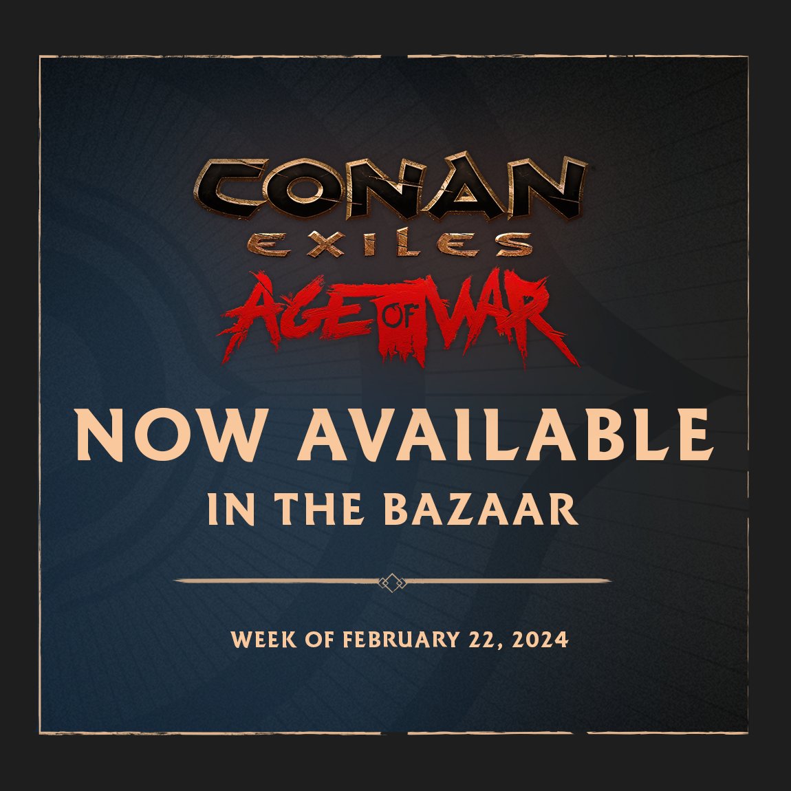 ConanExiles's tweet photo. Psst, Exile: The Bazaar's got a fresh inventory today, with more on the way:

🩺 Stygian War Triage
🔨 Aesir Blacksmith
🏦 Forlorn Crypt
👋 Attention Getter
🏴‍☠️ Lost Pirate https://t.co/r6jGVASiBW