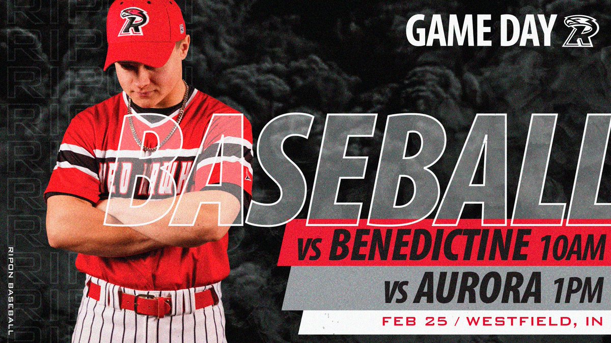 RiponRedHawks's tweet photo. Baseball wraps up the weekend with a pair of big games!

NOTE: Opponents have been flipped. We play Aurora at 10 a.m. CT and Benedictine at 1 p.m. CT.

No live stats or video are available

#HawksFly https://t.co/M1Nii0Y42l