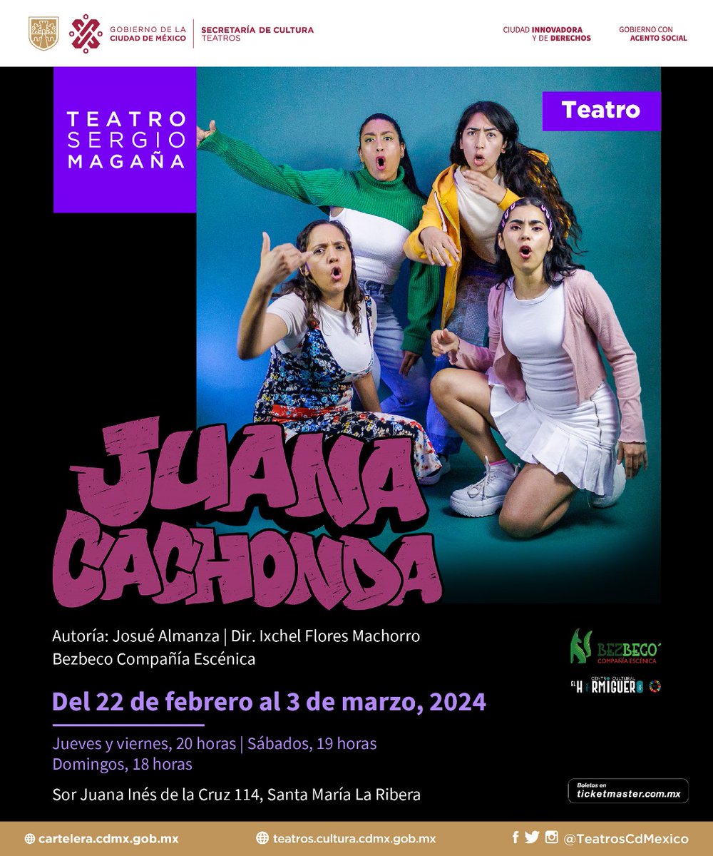Hoy estrenamos #JuanaCachonda! Y como madrinas de honor tendremos a Paulina Zepeda, Olimpia Coral, Marcela Hernández @FrenteSororidad
8pm en el  #TeatroSergioMagaña
JUEVES 2x1 🎟️bit.ly/3GRLhC3 @TeatrosCdMexico