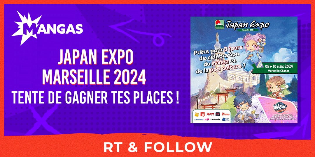 La Chaîne Mangas (@lachainemangas) on Twitter photo Jeu-concours : Gagne ton ticket pour Japan Expo ! 🎫
👉<a href="/JapanExpoSud/">Japan Expo Sud</a>, le rendez-vous incontournable de la communauté manga et pop culture, du 8 au 10 mars 2024, à Marseille ! 🎌
MANGA, ANIME, JEUX VIDEO, COSPLAY, CONCERTS...
Retrouvez le programme sur japan-expo-sud.com Jeu-concours : Gagne ton ticket pour Japan Expo ! 🎫
👉<a href="/JapanExpoSud/">Japan Expo Sud</a>, le rendez-vous incontournable de la communauté manga et pop culture, du 8 au 10 mars 2024, à Marseille ! 🎌
MANGA, ANIME, JEUX VIDEO, COSPLAY, CONCERTS...
Retrouvez le programme sur japan-expo-sud.com