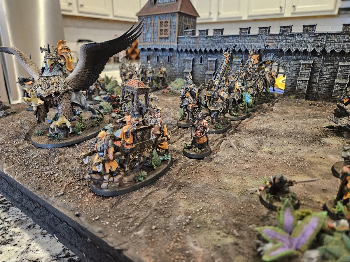 KCwargaming's tweet photo. The vanguard from the great city of Spamalot, found deep in the jungles of Ghyran, ride forth to Cherokee! https://t.co/YGrLiBDtX8