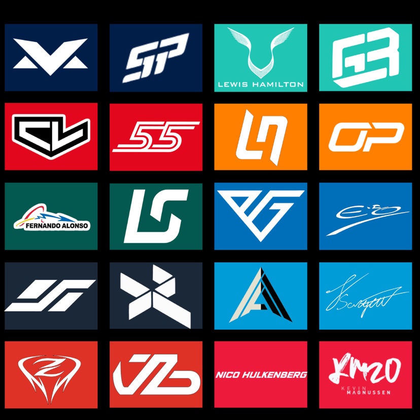 agirltalksf1's tweet image. Los LOGOS de los pilotos de F1 para este 2024 #agirltalksF1 #F1driver #F1logo