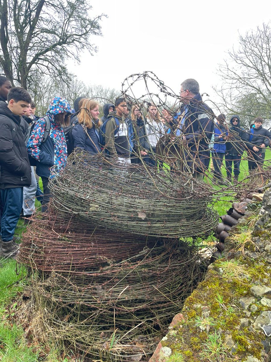 KinghamThe's tweet photo. The @kinghamhillsch Battalion visited the splendid and not often visited preserved battlefield at the Musée Vivant at Notre-Dame de Lorette to understand the French perspective of the Great War. 
@NSTHistory #fww #ww1 https://t.co/ZNBM2xgK9W