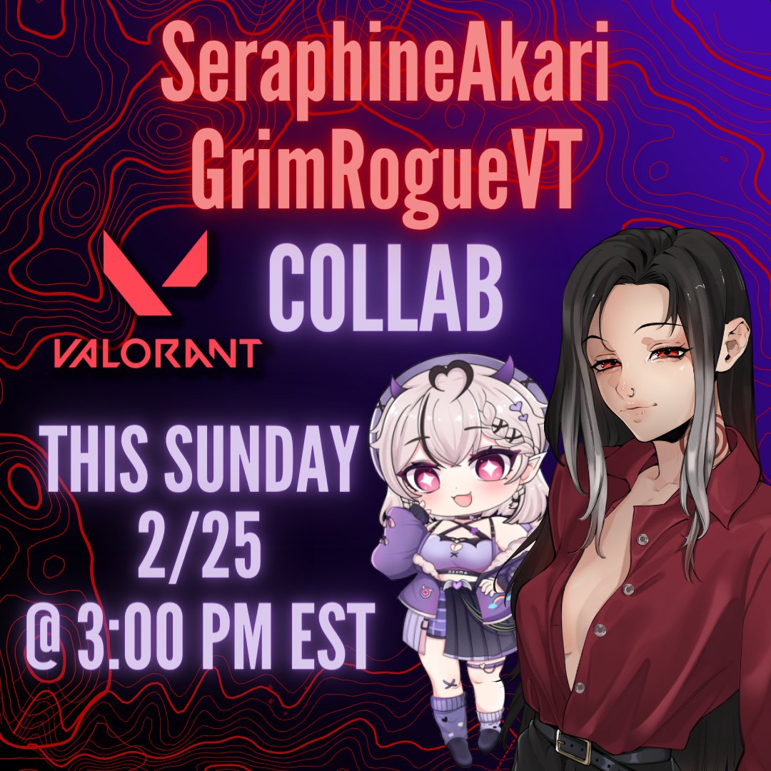 Grim_Rxgue's tweet photo. Collab this Sunday with the lovely @SeraphineAkari !
@ 3 PM EST 
(12 PM PST, 1 PM MST, 2PM CST) 
We'll be streaming over at 
https://t.co/5p57h3kjWY &amp; https://t.co/nw2lxDEgUv https://t.co/LMH243sBf0