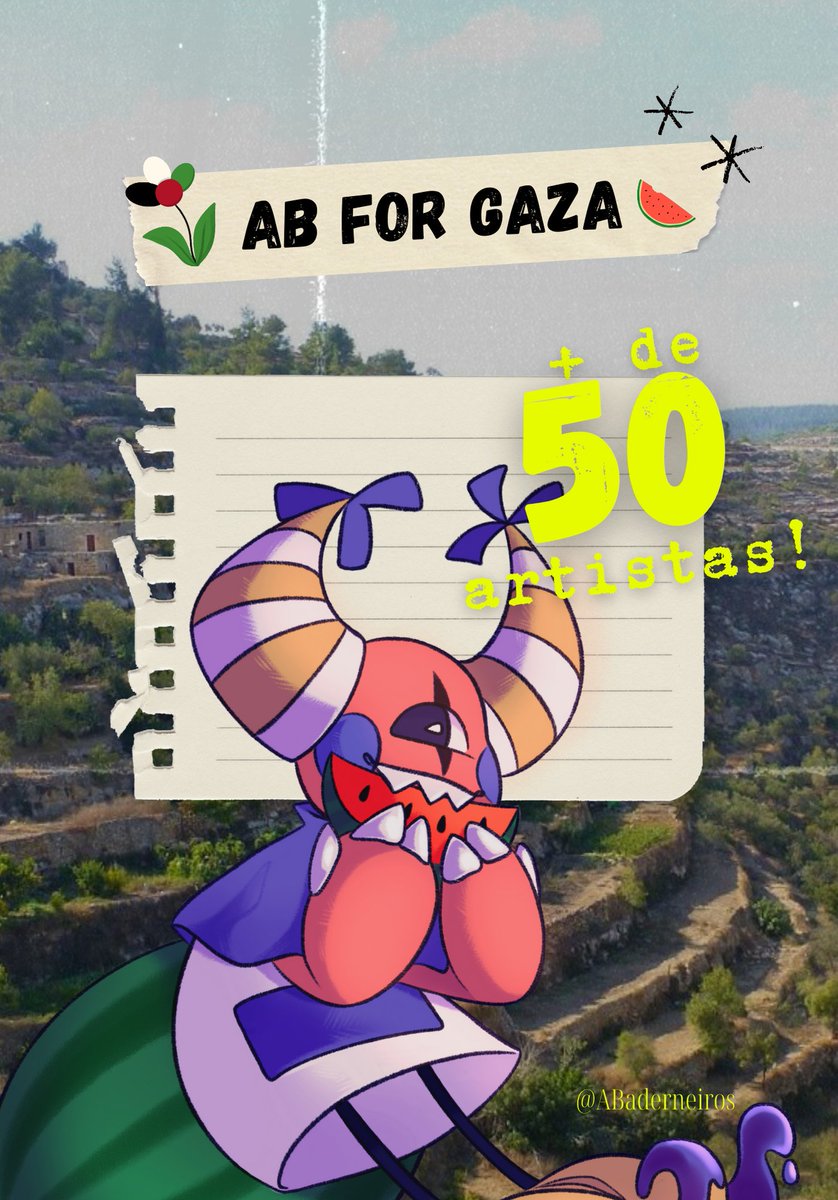 ABaderneiros's tweet photo. AB for Gaza: Doe e ganhe uma arte!❤🖤🤍💚

De 22 a 29 de fevereiro, ajude a Palestina com a campanha AB for Gaza! Faça uma doação de no mínimo R$10 e receba uma arte personalizada de ume de nosses 50 artistas. https://t.co/D1BvtOAVrG